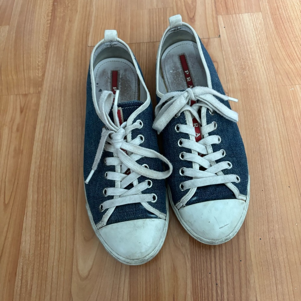 Prada denim sneakers